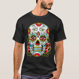 Camiseta Crânio da flor