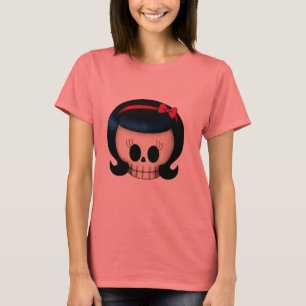Camiseta Crânio da menina Rockabilly