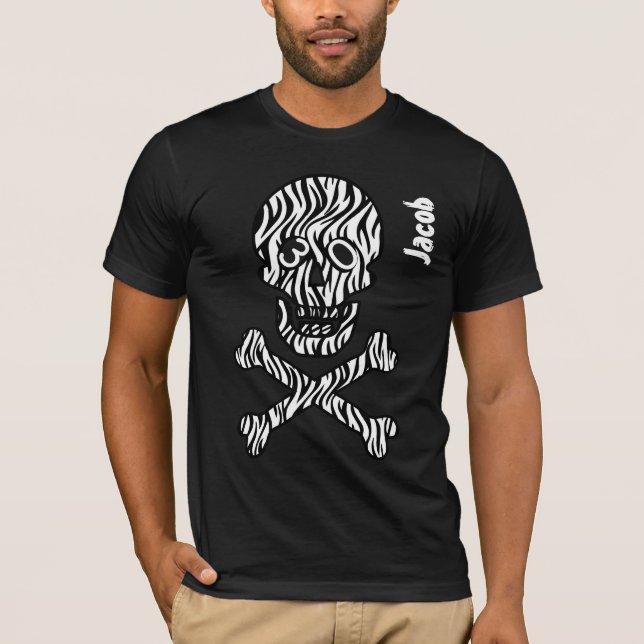 Camiseta Crânio da zebra do gótico do aniversário de 30 (Frente)