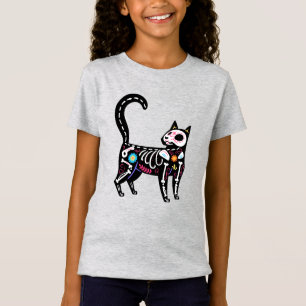 Camiseta Crânio de Açúcar Calavera Gato IV