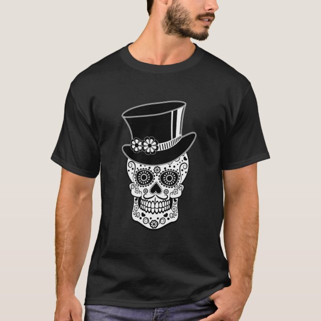 Camiseta Crânio de Açúcar Cavalheiro (Frente)