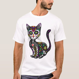 Camiseta Crânio De Açúcar Cinto Mexicano Dia Das Bruxas De