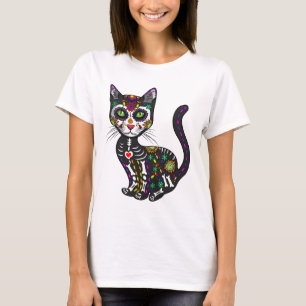 Camiseta Crânio De Açúcar Cinto Mexicano Dia Das Bruxas De