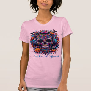 Camiseta Cranio de Açúcar Colorido Dia das Bruxas Dia dos M