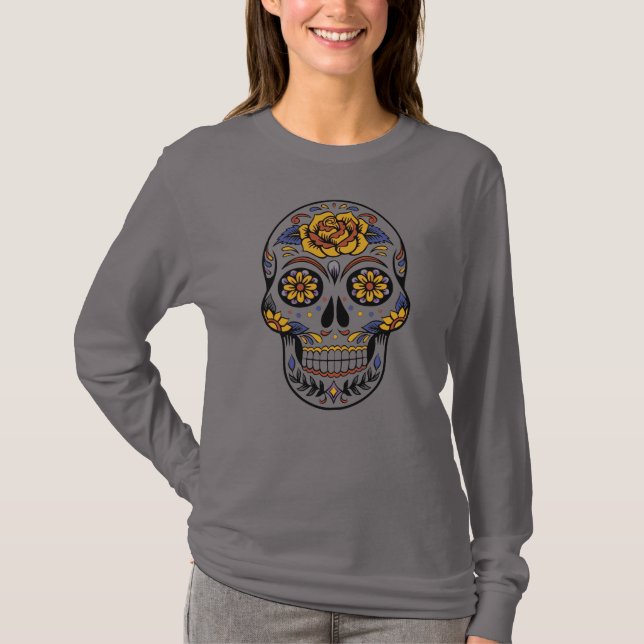 Camiseta Crânio de Açúcar (Dia de Muertos) (Frente)