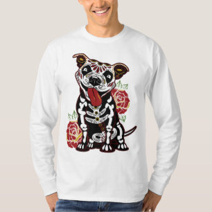 Camiseta Crânio de Açúcar Pitbull para Mulheres Pitbull Pai