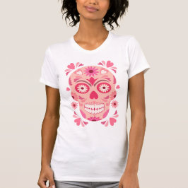 Camiseta Crânio de Açúcar Rosa-Cinto