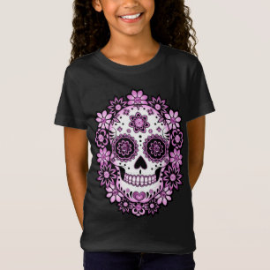 Camiseta Crânio De Açúcar Roxo