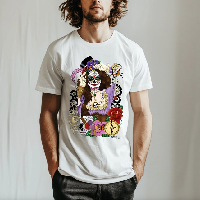 Camiseta Crânio de Açúcar Vazio (Criador carregado)