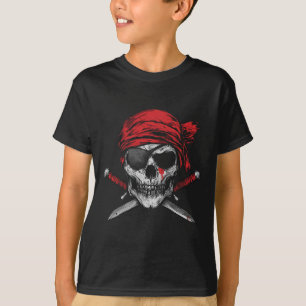 Camiseta Crânio De Bandeira Pirata E Esqueleto Crossbones