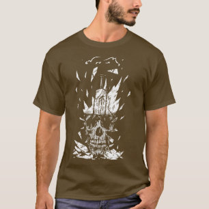 Camiseta Crânio de Bulb Quebrado