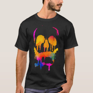 Camiseta Crânio de cor derretida