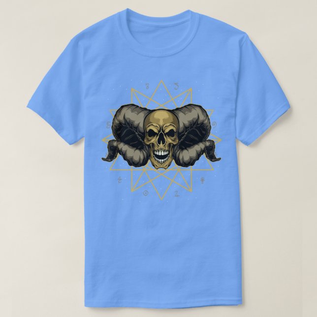 Camiseta Crânio de demônio mágico (Frente do Design)