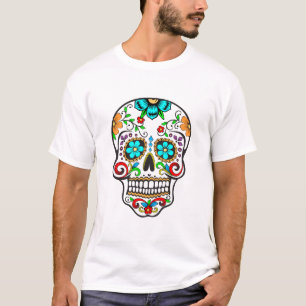 Camiseta Crânio de Diâmetro de Los Muertos Cor