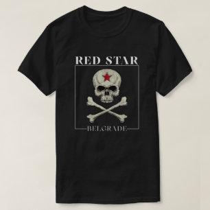 Camiseta Crânio de Fã do Estrela Vermelha de Belgrado Retro