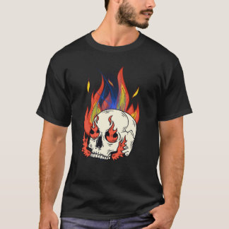 Camiseta Crânio de Flaming