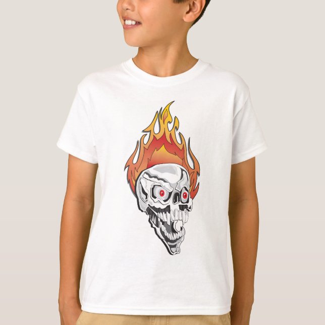 Camiseta Crânio de Flaming (Frente)