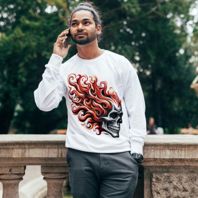 Camiseta Crânio de Flaming (Criador carregado)