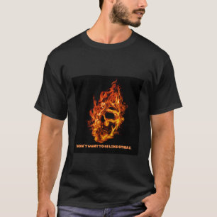Camiseta Crânio de fogo - "Eu não quero ser como os outros"