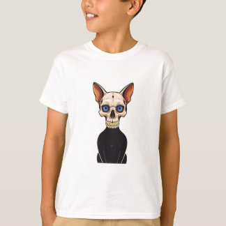 Camiseta crânio de gato