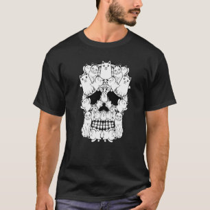 Camiseta Crânio de Gato Dono de Animal de Estimação Gatinho