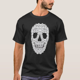 Camiseta Crânio de Gato Kitty Esqueleto Fantasia de Hallowe