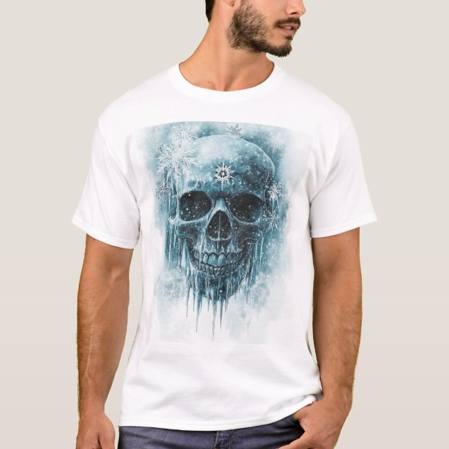 Camiseta Crânio de Gelo Invernal (Frente)