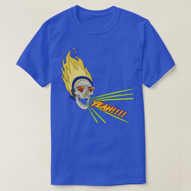 Camiseta Crânio de Grelha de Microfone Apresente (Frente do Design)