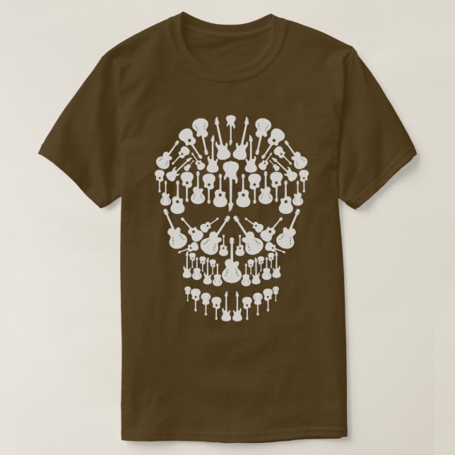 Camiseta Crânio De Guitarist Electric (Frente do Design)