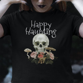 Camiseta Crânio de Halloween Negro Mata Assombrada