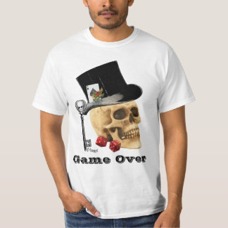 Camiseta Crânio de jogo gótico, jogo sobre