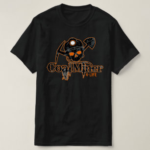 CAMISETA CRÂNIO DE MINERADOR DE CARVÃO ANGUSTIADO