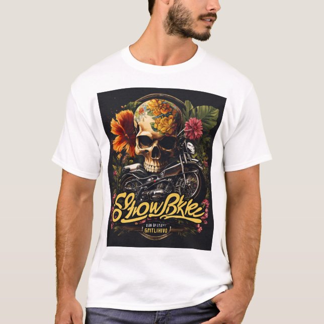 Camiseta Crânio de moto (Frente)