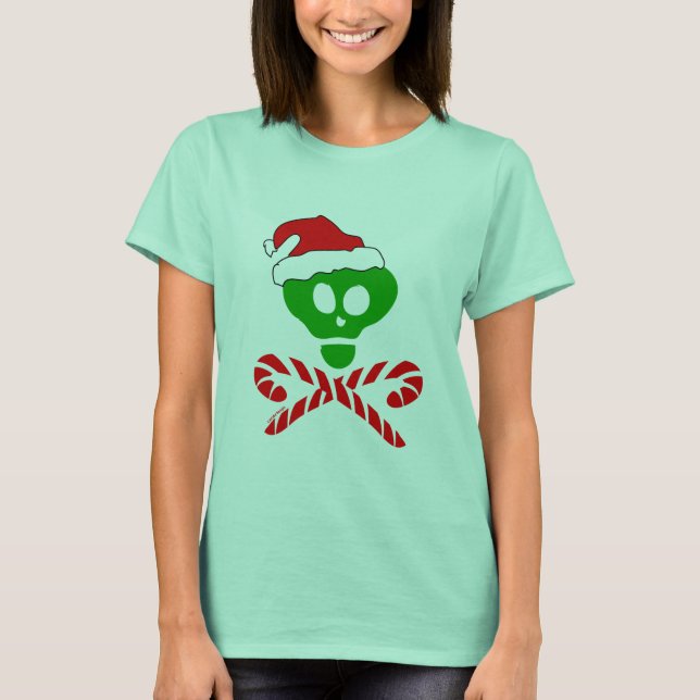 Camiseta Crânio de Natal Crossbones (Frente)