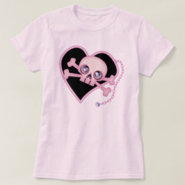 Camiseta Crânio de néon cor-de-rosa