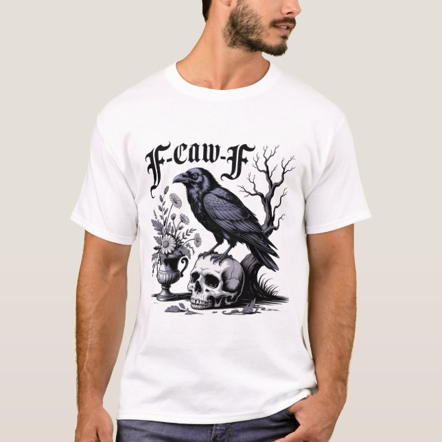 Camiseta crânio de pássaro preto-do-pássaro (Frente)