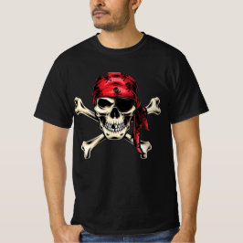 Camiseta Crânio de Piratas de Piratas do Partido Adulto