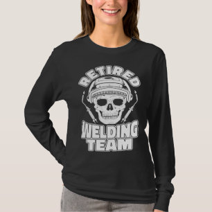 Camiseta Crânio de Solda Trabalhador de Metal Aposentado So