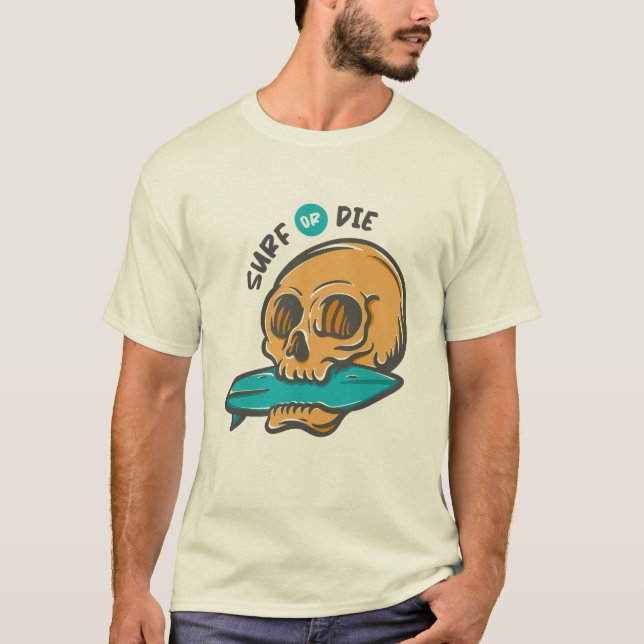 Camiseta Crânio de surfe (Frente)
