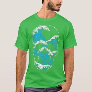 Camiseta Crânio de Surfer Wave