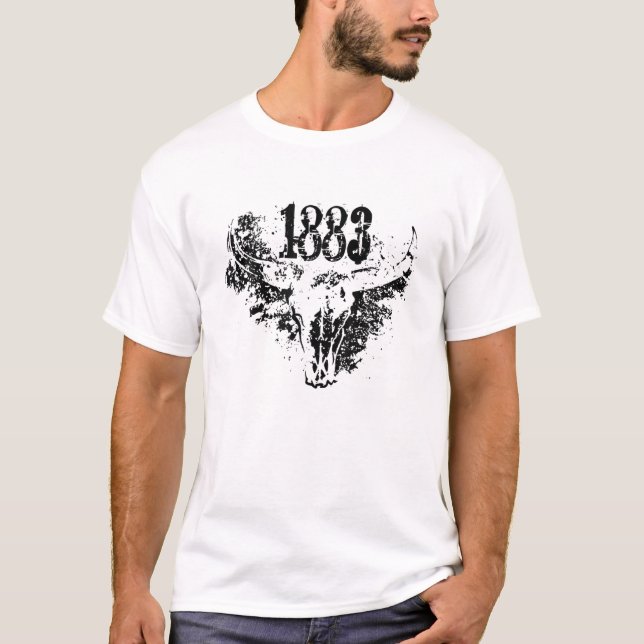 Camiseta Crânio De Vaca De Boho 1883 (Frente)