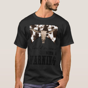 Camiseta Crânio de Vaca Leopardo Devia Ter Vindo Com Um Avi