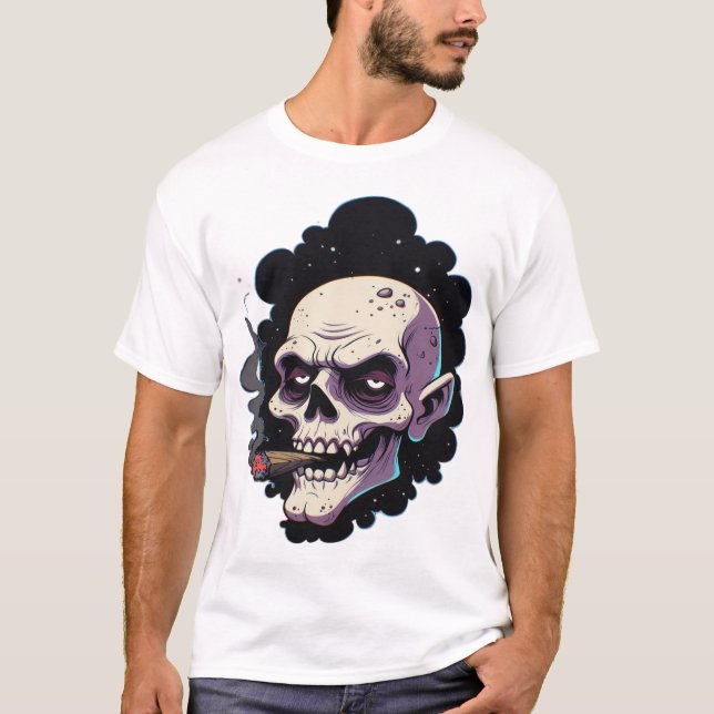 Camiseta Crânio de Vampiro Arrepiador (Frente)