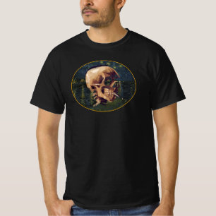 Camiseta Crânio de Van Gogh com Fundo de Arles