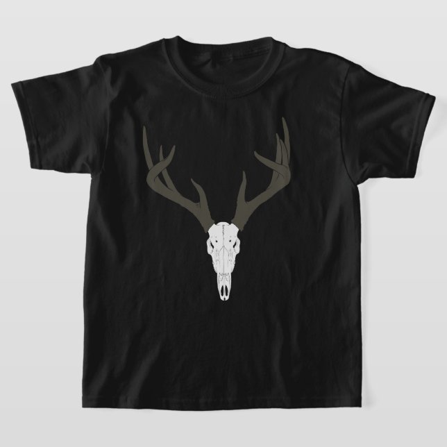 Camiseta Crânio de Veado Branco Personalizável (Postura )