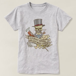 Camiseta Crânio de Vintagem Personalizável