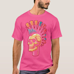 Camiseta Crânio de Violão Acústico - Instrumento Guitarista