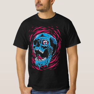Camiseta Crânio Derretendo: Horror Psicodélico