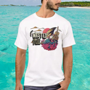 Camiseta Crânio Desperdiçado: Ossos, Cervejas & Cia.