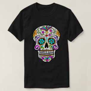 Camiseta Crânio "dia do açúcar" do t-shirt inoperante